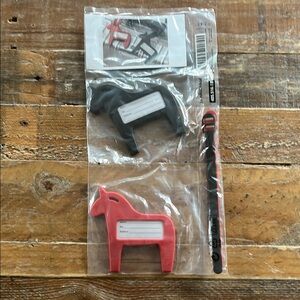 IKEA Black and Red Horse-Shaped Cable Organizers